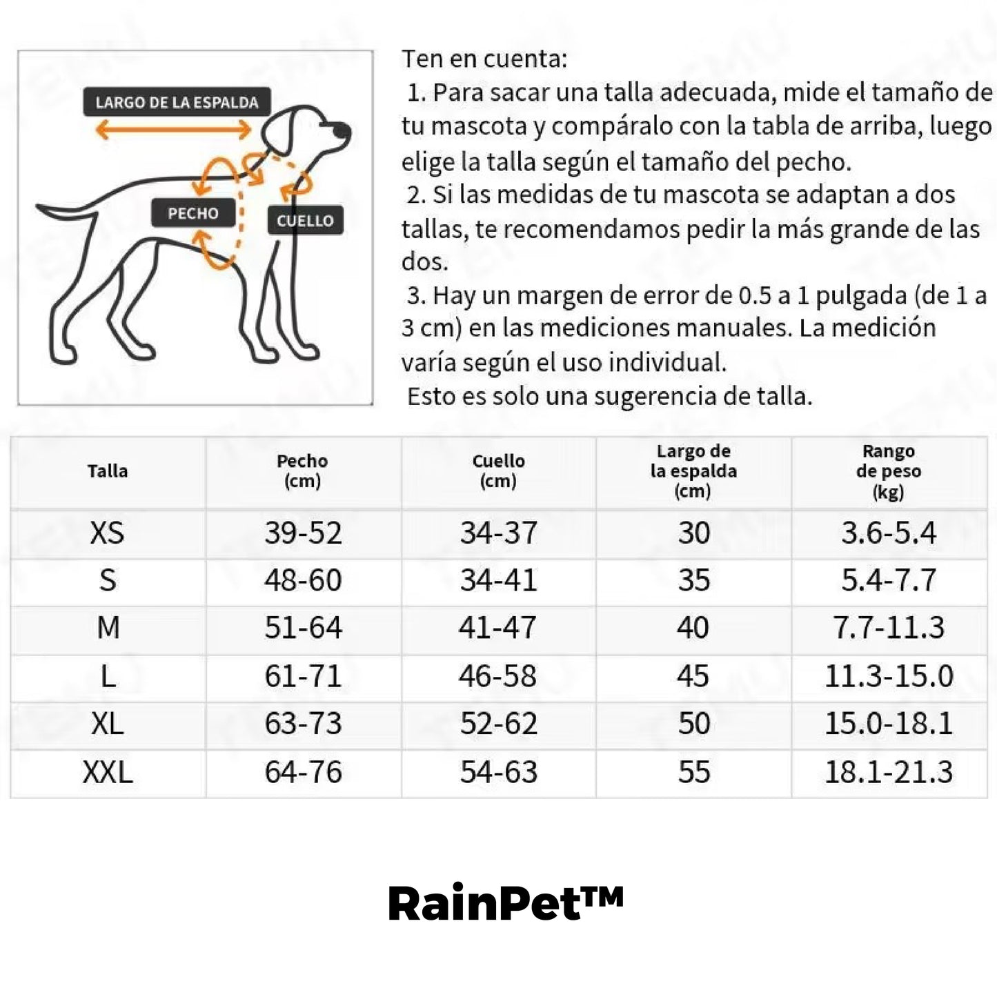 RainPet | Chubasquero cómodo para mascotas