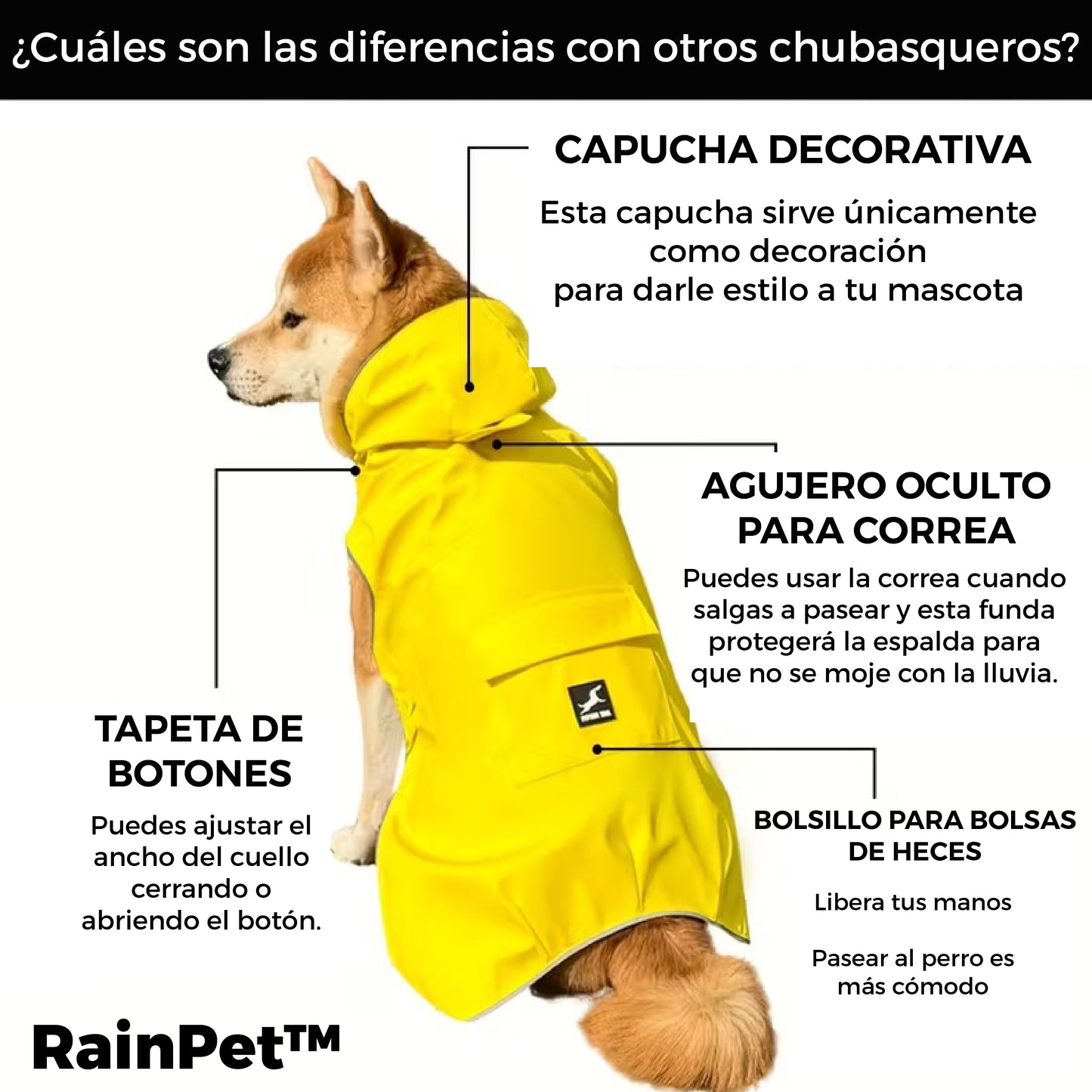 RainPet | Chubasquero cómodo para mascotas