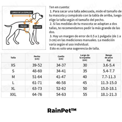 RainPet | Chubasquero cómodo para mascotas